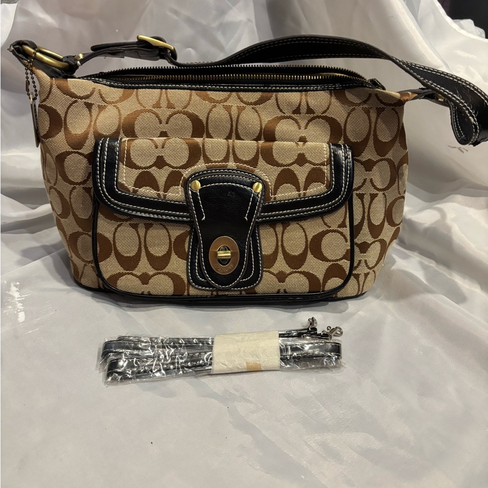 Coach Signature Canvas Legacy Bag
